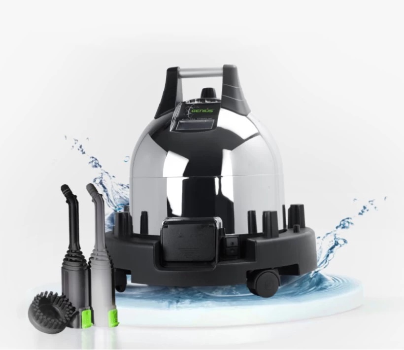 SteamBaUSA steam cleaning machine with attachments
